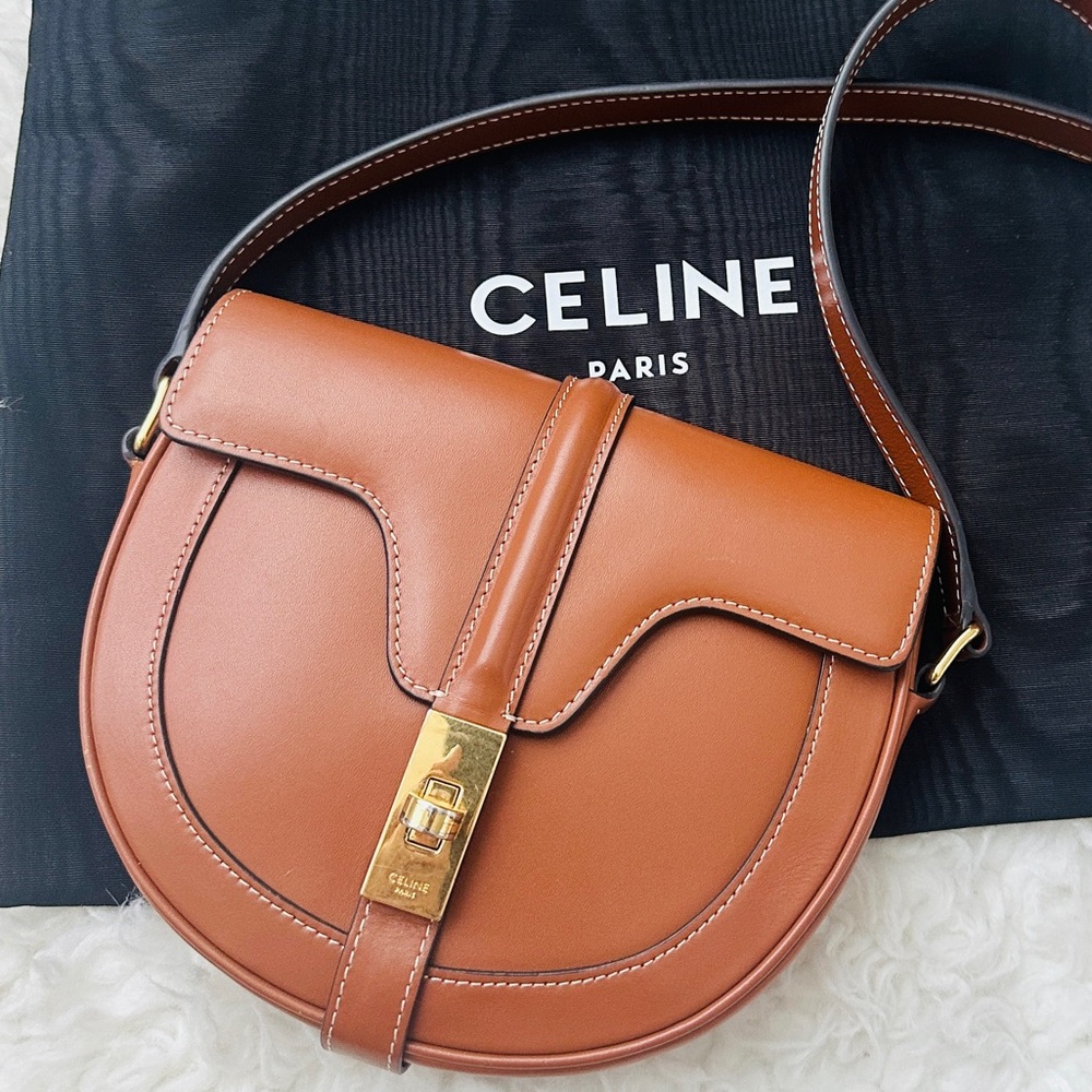 Celine Besace bah marrom leather